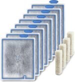 8 Pack Large Filter Cartridges Replacement for Aqueon QuietFlow Filter LED PRO Size 20,30,50,75/Power Filter Size 20,30,50,55/75, E Internal Size 40 and Canister Filter (with 4 Pack Filter Pads) - Image 2
