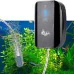 AQQA Aquarium Rechargeable Air Pump,Multifunctional Portable Energy Saving Power Quiet Oxygen Pump, One/Dual Outlets with Air Stone,Suitable for Indoors Power Outages Fishing 1.7W - Image 2