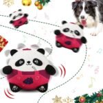 Active Moving Pet Plush Toy, Upgrade Interactive Dog Toys Talking Moving Dog Ball Toy Washable Cartoon Pig Plush (Panda) - Image 2