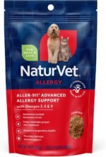 Aller-911 Skin & Coat Plus Advanced Allery Aid Supplement Powder for Dogs & Cats, Omegas, DHA and EPA for Optimal Skin & Respiratory Health, Veterinarian Formulated, Made by NaturVet-255 g (Pack of 1) - Image 2