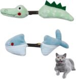 Andiker Silvervine Chew Sticks Cat Toy, 2PCS Animal Shape Kitten Teething Toys with Silvervine Sticks for Indoor Cats, Cute Cat Molar Sticks Plush Toy for Cat Teeth Cleaning Chewing - Image 2