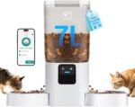 Automatic Cat Feeders 2 Cat with Slow Feed: Dual Automatic Dog Feeder with 5G WiFi, Timed Double Cat Food Dispenser with Alexa for Pets, Detachable for Easy Clean - 7L - Image 2