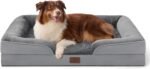 Bedsure Orthopedic Dog Beds Large Sized Dog - Washable Large Dog Cat Bed Waterproof, Comfort Dogs Couch Sofa with Washable Removable Cover, Pet Bed with Nonskid Bottom, Grey, 35" - Image 2