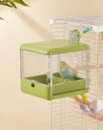 Bird Bath for Cage, Hanging Bird Bathtub Bath Shower Box Bowl, Bird Cage Accessories Suitable for Small Medium Birds, Parrots, Lovebirds, Finches, Parakeets, Mannikin (Green) - Image 2