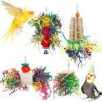 Bird Shredding Foraging Toys - Parakeet Chewing Hanging Toy, Shredded Paper Cage Accessories for Conure, Cockatiel, Budgies, Lovebird, Parrotlet (Without Rope Perch) - Image 2