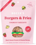 Bocce's Bakery Burgers & Fries Treats for Dogs - Special Edition Wheat-Free Dog Treats, Made with Real Ingredients, Baked in The USA, All-Natural Beef, Sweet Potato & Cheese Biscuits, 5 oz - Image 2