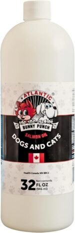 Bunny Punch Pure Atlantic Salmon Oil for Dogs & Cats - Liquid Food Topper - 32 oz - Image 2