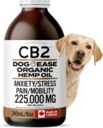 CB2 Hemp Oil for Dogs [225,000mg / 240mL / Organic] - Natural Hip and Joint Supplement for Dogs - Calming Anxiety Relief - Extra Strength for Pain, Inflammation, Arthritis, Stress, Aggression - Image 2