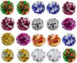 Cat Crinkle Ball Toys, 20 Pcs Colourful Shiny Mylar Crinkle Cat Toy Balls, Interactive Chew and Chase Toys, Lightweight Cat Toys for Indoor Cats to Keep Fit and Active, 2.36inch - Image 2