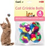 Cat Crinkle Balls 1.5 Inch (4-Pack) - Canadian-Made Cat Toys - Crinkle Balls for Cats - Image 2