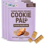 Cookie PAL Sweet Potato Dog Treats with Flaxseed, Made in Canada, Crunchy Human Grade USDA Organic Puppy Treats, 300g (Pk of 3) - Image 2