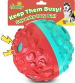 Dog Ball for Aggressive Chewers - Interactive Dog Toy Giggle Balls Fun Squeaky Sound to Keep Them Busy, Durable for Small Medium Large Breeds, Rubber Chew Toys, As Seen on TV, Blue & Red - Image 2