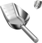 Dog-Cat Food Scoop 3/4 Cup / 6oz Thickened 304 Stainless Steel Pet Food Scoop with Long Handle, Precision Scale, Easy to Clean, Suitable for Wet and Dry Food - Image 2