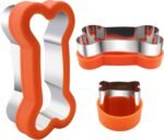 Dog Cookie Cutters Set 3 Piece -3 Different Sizes Of Dog, Bone, and Paw Print Cookie Mold Dog Bone Cutters Stainless Steel Shaped Cutters for Homemade Treats,Cakes and Cookies - Image 2