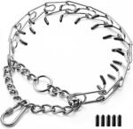 Dog Prong Collar,Choke Collar for Dogs Pinch Training Collar,Detachable Adjustable Choke Collar with Comfort Rubber Tips, Metal Adjustable Large Middle Dog Pet Pinch Collar (A, XL) - Image 2