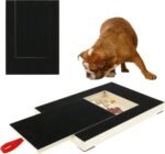 Dog Scratch Board for Nails Wooden Dog Nail File Board with Built-in Treat Box Dog Paws Trimming File Pad 34x24cm with 2X Sandpaper for Sensitive Dog Puppy Cat Nail Care - Image 2