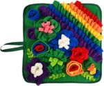 Dog Snuffle Toy Enrichment Treat Dispensing Chew Soft Rainbow Mat for Dogs Encouraging Foraging Skill Dog Slow Feeder Puzzle - Image 2