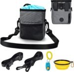 Dog Training Pouch, Puppy Training Bag, 4 Ways to Wear Dog Training Treat Pouch with Adjustable Waistband Shoulder Strap, Include Collapsible Dog Bowl and Dog Training Clicker - Image 2