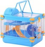 Double-Layer Hamster Cage Villa with Skylight, Acrylic Pet Hamster House for Small Animals, Portable - Image 2