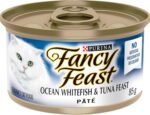 Fancy Feast Wet Cat Food, Pate Ocean Whitefish & Tuna Feast - 85 g Can (24 Pack) - Image 2