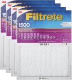 Filtrete 20x25x1 AC Furnace Air Filter, MERV 12, MPR 1500, CERTIFIED asthma & allergy friendly, 3 Month Pleated 1-Inch Electrostatic Air Cleaning Filter, 4-Pack (Actual Size 19.69 x 24.69 x 0.78 in) - Image 2