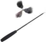 Fosrion Real Fur Cat Bites Toy with Three Section Retractable Carbon Fiber Rod (3 Fox Fur Piece, Tail & Fishing Rod) - Image 2
