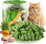 Freeze-Dried Cat Chew Toy 100g - Chicken & Egg Yolk with Cat Grass | Dental Health, Hairball Control, Skin & Coat Care | Natural Lickable Toy for Kittens (Herbe à Chat) - Image 2