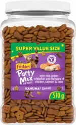 Friskies Party Mix Cat Treats, Kahuna Crunch with Real Ocean Whitefish - 510 g Cannister (3 Pack) - Image 2