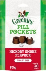 GREENIES Pill Pockets Dog Treats Tablet Size Natural Soft, Hickory Smoke Flavor, (30 Treats) 3.2oz. Pack - Image 2
