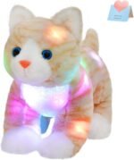 Glow Guards 14 inches Light up Kitty Stuffed Animal Soft Realistic Cat Plush Toy with LED Night Lights Glow Birthday Children's Day Gifts for Toddler Kids - Image 2