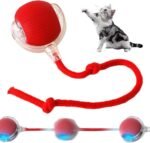 Interactive Dog Toys Ball for Indoor - Automatic Moving Cat Toy Puppies Toys - Rolling Ball Motion Activate 360° Smart Automatic Rolling Pet Ball (Red) - Image 2