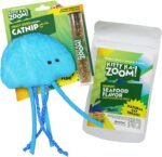 Jellyfish Toy and Seafood Treat Bundle for Cats | High Potency Hand Harvested Fresh Catnip | Soft Plush for Engaging Play | Low Calorie Carefully Crafted Treats - Image 2