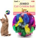 Jumbo Cat Crinkle Balls 3.5 Inch (1-Pack) - Canadian-Made Cat Toys - Extra Large Crinkle Balls for Cats - Image 2