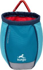 Kurgo Dog Training Treat Pouch Bag, Treat Bags for Dogs, Portable Pet Pocket Waist Clip Bag, Reflective Snack Bag for Pets, Includes Clip and Carabiner, Go Stuff-it Bag, Coastal Blue - Image 2
