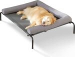 Large Elevated Cooling Dog Bed, Raised Dog Cot Beds for Large Dogs, Elevated Outdoor Pet Cot, Chew Proof Portable Cooling Pet Cot with Skid-Resistant Feet and Breathable Mesh - Image 2
