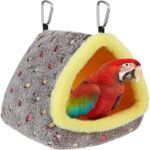 Large Warm Bird Nest House - Cozy Bird Bed for Cage with Mat, Hanging Hammock Shed Hideaway Hut for Macaw African Grey Amazon Parrots - Image 2