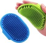 Lilpep Pet Shampoo Bath Brush Soothing Massage Rubber Comb with Adjustable Ring Handle for Long Short Haired Dogs and Cats Grooming, 2 PCS - Image 2