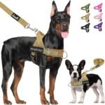 Lukovee No Pull Dog Harness & Leash Set - Heavy Duty Dog Vest Harness with Soft Padded for Medium Large Dogs, Adjustable Reflective Tactical Pet Harness for Easy Walk and Training (XL, Yellow) - Image 2