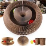 Magic Organ Cat Scratcher Board with 2 Bell Ball, Cat Ball Adventure The Ultimate Interactive Mental Physical Exercise for Indoor Cats Toy - Image 2