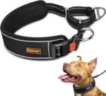 Mayerzon 2 Inch Wide Martingale Collar for Large Dogs, Patented No Pull Walking Training Dog Collar for Pitbull German Shepherd, with Buckle, Reflective Stitching, Adjustable (Black, L) - Image 2