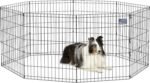 Midwest Foldable Metal Exercise Pen / Pet Playpen, Black 24"W x 30"H - Image 2