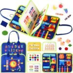 Montessori Activity Busy Book for Toddler - 1 2 3 4 5 Years Old Activity Busy Board Toy, Sensory Board Toy Educational Activities for Fine Motor Skills Learning, Travel Toys for Airplane Car Christmas - Image 2