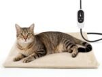 NICREW Cat Heating Pad, Temperature Adjustable Heated Cat Bed with Auto Shut Off Timer, Indoor Pet Heated Bed Mat for Cats and Dogs, 17.7 x 15.7 Inches, 55W - Image 2