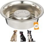 Neater Pet Brands Slow Feed Bowl Stainless Steel (3 Cup) Fits in Large Neater Feeders and Most 2 Quart Feeders - Image 2