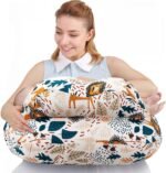 Nursing Pillow for Breastfeeding - Ergonomic Comfort & Support Baby Pillow for Bottle Feeding and Breastfeeding, Easier and Healthier Nursing, Firm Fiber Fill, with Removable Cover (Lion) - Image 2