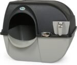 Omega Paw Self Cleaning Litter Box, Elite Roll 'N Clean Litter Box, Regular Size for Kittens and Cats 10 lbs and Under, Black Colour (EL-RA15-1) with Integrated Litter Step and Chrome Accents - Image 2