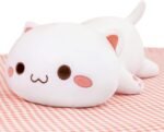Onsoyours Cute Kitten Plush Toy Stuffed Animal Pet Kitty Soft Anime Cat Plush Pillow for Kids (White Cat A, 20") - Image 2