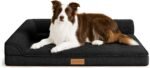 Orthopedic XL Dog Bed Large Sized Dog 122x76cm, Waterproof L Bolster Extra Large Egg Crate Foam Pet Crate Beds with Washable Removable Cover, Non-Slip Soft Pet Couch Mat, Black - Image 2