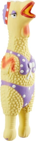 Outward Hound Squawkers Henrietta Latex Rubber Chicken Interactive Dog Toy, Small - Image 2