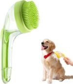 Pet Bath Brush, 2025 New Dog Cat Shower BrushPet Massage Bath Brush,All Coat Types (Green) - Image 2